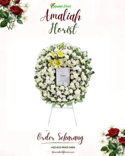 Krans Bunga Duka Cita di Kertosono Nganjuk